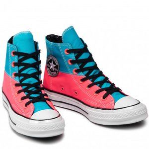Converse Women's CTAS 70 Hi 164087C Racer Pink/Gnarly Blue/Black/White